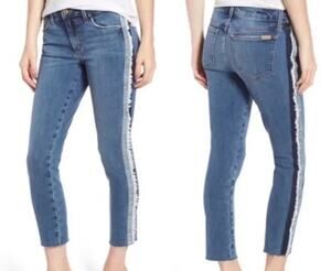 Joe's Jeans the Icon Mid Rise Frayed Skinny Crop Madera 28